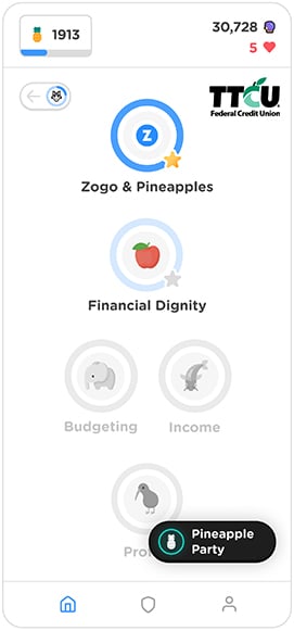 Ir a la página de la aplicación de educación financiera zogo